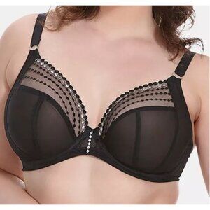 ELOMI Matilda Women's Bra Underwire Black EL8900 Convert Racerback Plunge 38G